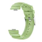 For Huawei Watch Fit 3 Silver Buckle Silicone Watch Band(Green) - 2