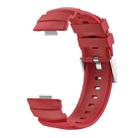 For Huawei Watch Fit 3 Silver Buckle Silicone Watch Band(Red) - 2