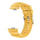 For Huawei Watch Fit 3 Silver Buckle Silicone Watch Band(Yellow) - 2