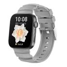 For Huawei Watch Fit 3 Silver Buckle Silicone Watch Band(Grey) - 1