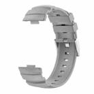For Huawei Watch Fit 3 Silver Buckle Silicone Watch Band(Grey) - 2