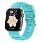 For Huawei Watch Fit 3 Silver Buckle Silicone Watch Band(Teal) - 1