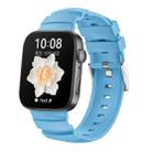For Huawei Watch Fit 3 Silver Buckle Silicone Watch Band(Sky Blue) - 1
