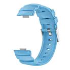 For Huawei Watch Fit 3 Silver Buckle Silicone Watch Band(Sky Blue) - 2
