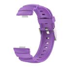 For Huawei Watch Fit 3 Silver Buckle Silicone Watch Band(Lilac) - 2