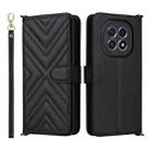 For OPPO F29 5G Global Multifunctional 6-Card Slots Leather Phone Case with Wrist Strap(Black) - 1