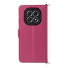For OPPO F29 5G Global Multifunctional 6-Card Slots Leather Phone Case with Wrist Strap(Rose Red) - 3