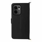 For OPPO Reno13 F 4G / 5G Multifunctional 6-Card Slots Leather Phone Case with Wrist Strap(Black) - 3