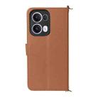 For OPPO Reno13 Pro 5G Global Multifunctional 6-Card Slots Leather Phone Case with Wrist Strap(Brown) - 3