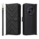 For OPPO F29 Pro 5G Global Multifunctional 6-Card Slots Leather Phone Case with Wrist Strap(Black) - 1