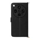For OPPO Find X8 Ultra Multifunctional 6-Card Slots Leather Phone Case with Wrist Strap(Black) - 3