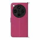 For OPPO Find X8 Ultra Multifunctional 6-Card Slots Leather Phone Case with Wrist Strap(Rose Red) - 3