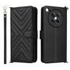 For OPPO Find X8s 5G Multifunctional 6-Card Slots Leather Phone Case with Wrist Strap(Black) - 1