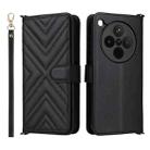 For OPPO Find X8s+ 5G Multifunctional 6-Card Slots Leather Phone Case with Wrist Strap(Black) - 1