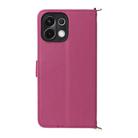 For OPPO K13 5G / K13x 5G Multifunctional 6-Card Slots Leather Phone Case with Wrist Strap(Rose Red) - 3