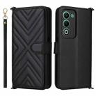 For OPPO A5 5G / 4G Global Multifunctional 6-Card Slots Leather Phone Case with Wrist Strap(Black) - 1