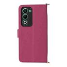 For OPPO A5 5G / 4G Global Multifunctional 6-Card Slots Leather Phone Case with Wrist Strap(Rose Red) - 3