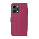 For OPPO Reno14 5G Global Multifunctional 6-Card Slots Leather Phone Case with Wrist Strap(Rose Red) - 3