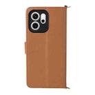 For OPPO Reno14 F 5G Multifunctional 6-Card Slots Leather Phone Case with Wrist Strap(Brown) - 3
