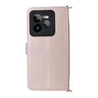 For Realme GT 7 Pro Multifunctional 6-Card Slots Leather Phone Case with Wrist Strap(Pink) - 3