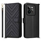 For Realme GT 7 Pro Multifunctional 6-Card Slots Leather Phone Case with Wrist Strap(Black) - 1