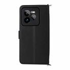 For Realme GT 7 Pro Multifunctional 6-Card Slots Leather Phone Case with Wrist Strap(Black) - 3