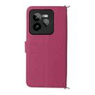 For Realme GT 7 Pro Multifunctional 6-Card Slots Leather Phone Case with Wrist Strap(Rose Red) - 3