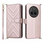 For Realme P3 Pro 5G Multifunctional 6-Card Slots Leather Phone Case with Wrist Strap(Pink) - 1