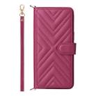 For Realme P3 Pro 5G Multifunctional 6-Card Slots Leather Phone Case with Wrist Strap(Rose Red) - 2