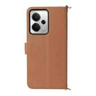 For Realme 14 5G Multifunctional 6-Card Slots Leather Phone Case with Wrist Strap(Brown) - 3