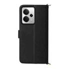 For Realme 14T 5G Multifunctional 6-Card Slots Leather Phone Case with Wrist Strap(Black) - 3