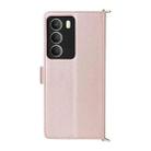 For Realme 14x 5G Malaysia / V70 Multifunctional 6-Card Slots Leather Phone Case with Wrist Strap(Pink) - 3