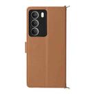 For Realme 14x 5G Malaysia / V70 Multifunctional 6-Card Slots Leather Phone Case with Wrist Strap(Brown) - 3
