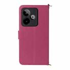 For Realme GT 7 5G Global Multifunctional 6-Card Slots Leather Phone Case with Wrist Strap(Rose Red) - 3