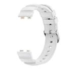 For Huawei Band 10 / 9 / 8 Silver Buckle Silicone Watch Band(White) - 2