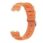 For Huawei Band 10 / 9 / 8 Silver Buckle Silicone Watch Band(Orange) - 2
