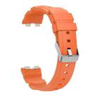 For Huawei Band 10 / 9 / 8 Silver Buckle Silicone Watch Band(Orange) - 3
