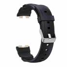 For Huawei Band 10 / 9 / 8 Silver Buckle Silicone Watch Band(Black) - 3
