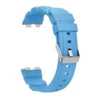 For Huawei Band 10 / 9 / 8 Silver Buckle Silicone Watch Band(Sky Blue) - 3