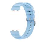 For Huawei Band 10 / 9 / 8 Silver Buckle Silicone Watch Band(Cloud Blue) - 2