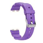 For Huawei Band 10 / 9 / 8 Silver Buckle Silicone Watch Band(Lilac) - 3