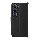 For vivo V40 Lite 4G / 5G IDN / Y300 5G Multifunctional 6-Card Slots Leather Phone Case with Wrist Strap(Black) - 3