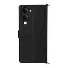 For vivo Y04 4G / Y29s 5G Multifunctional 6-Card Slots Leather Phone Case with Wrist Strap(Black) - 3