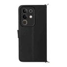For vivo Y29 4G / T4x 5G Multifunctional 6-Card Slots Leather Phone Case with Wrist Strap(Black) - 3
