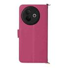 For vivo Y39 5G / Y300i 5G Multifunctional 6-Card Slots Leather Phone Case with Wrist Strap(Rose Red) - 3