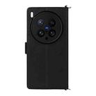 For vivo X200 Ultra 5G Multifunctional 6-Card Slots Leather Phone Case with Wrist Strap(Black) - 3