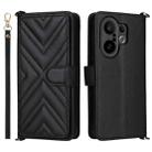 For vivo X200 FE / S30 Pro mini 5G Multifunctional 6-Card Slots Leather Phone Case with Wrist Strap(Black) - 1