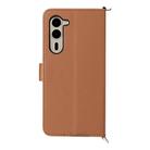 For Fujitsu Arrows We2 Plus F-51E Multifunctional 6-Card Slots Leather Phone Case with Wrist Strap(Brown) - 3