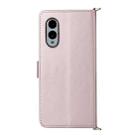 For Fujitsu Arrows We2 F-52E Multifunctional 6-Card Slots Leather Phone Case with Wrist Strap(Pink) - 3