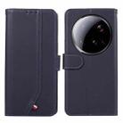 For Xiaomi 15 Ultra ABEEL Delicate Texture Splicing RFID Leather Phone Case(Blue) - 1